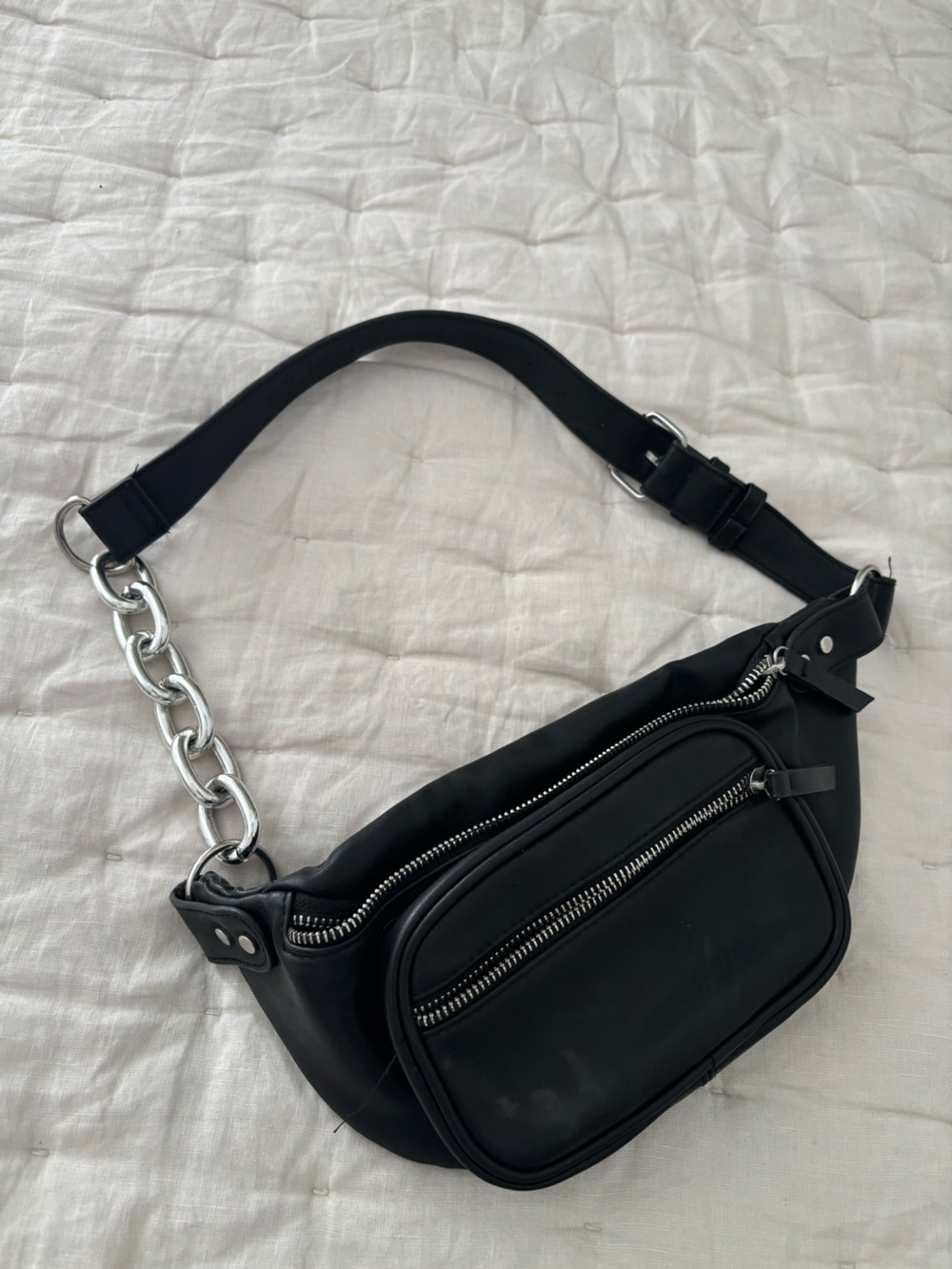 Black Leather Crossbody